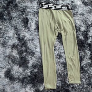 Rue21 Olive Green Leggings with Black Waistband
